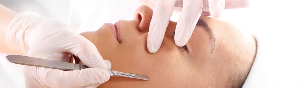 Dermaplaning facial treatment